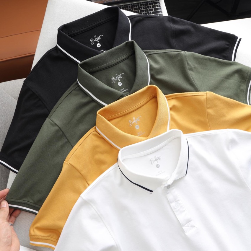 Áo Polo Belfort Viền - Trắng 3