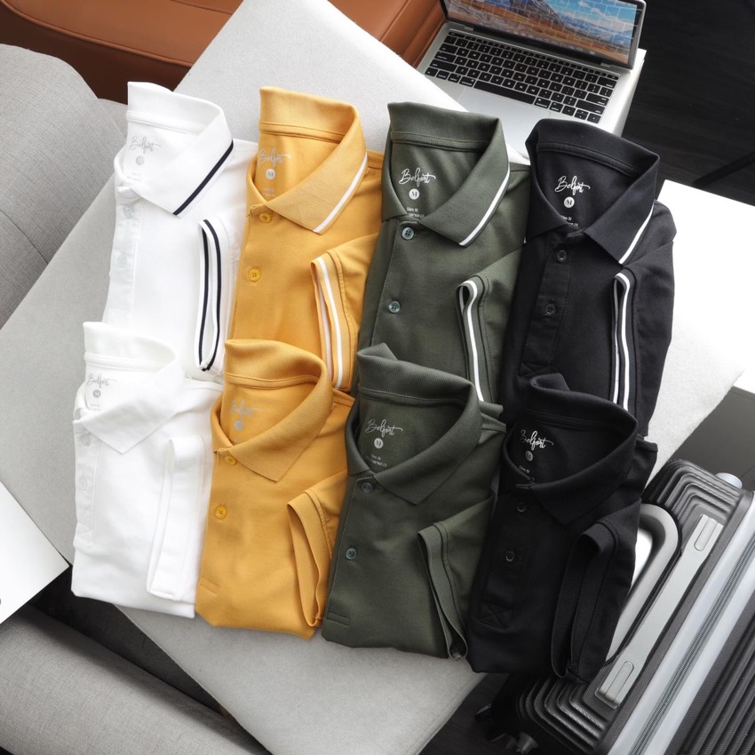 Áo Polo Belfort Viền - Trắng 2