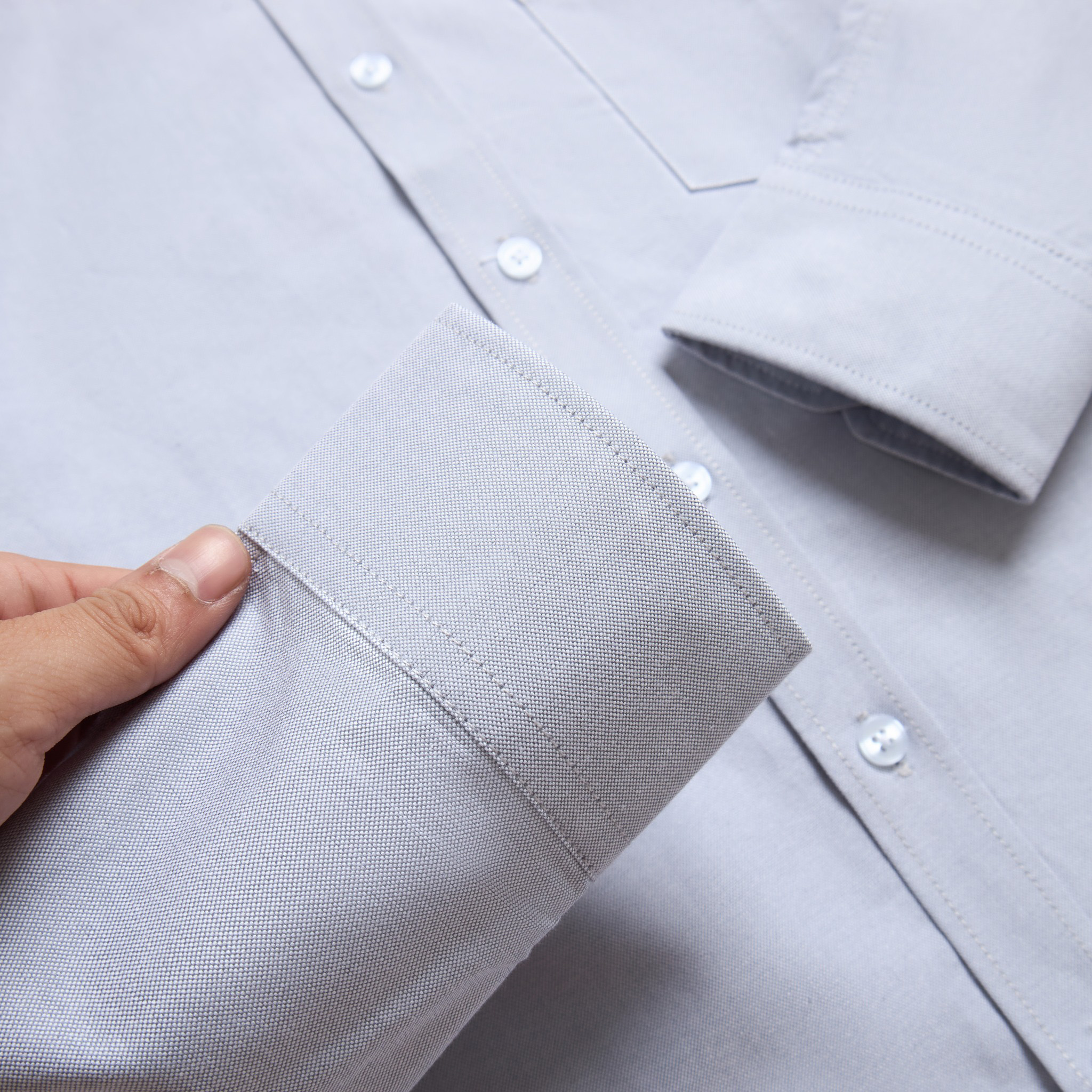 Áo Sơ Mi Oxford Bovis - Xám 4