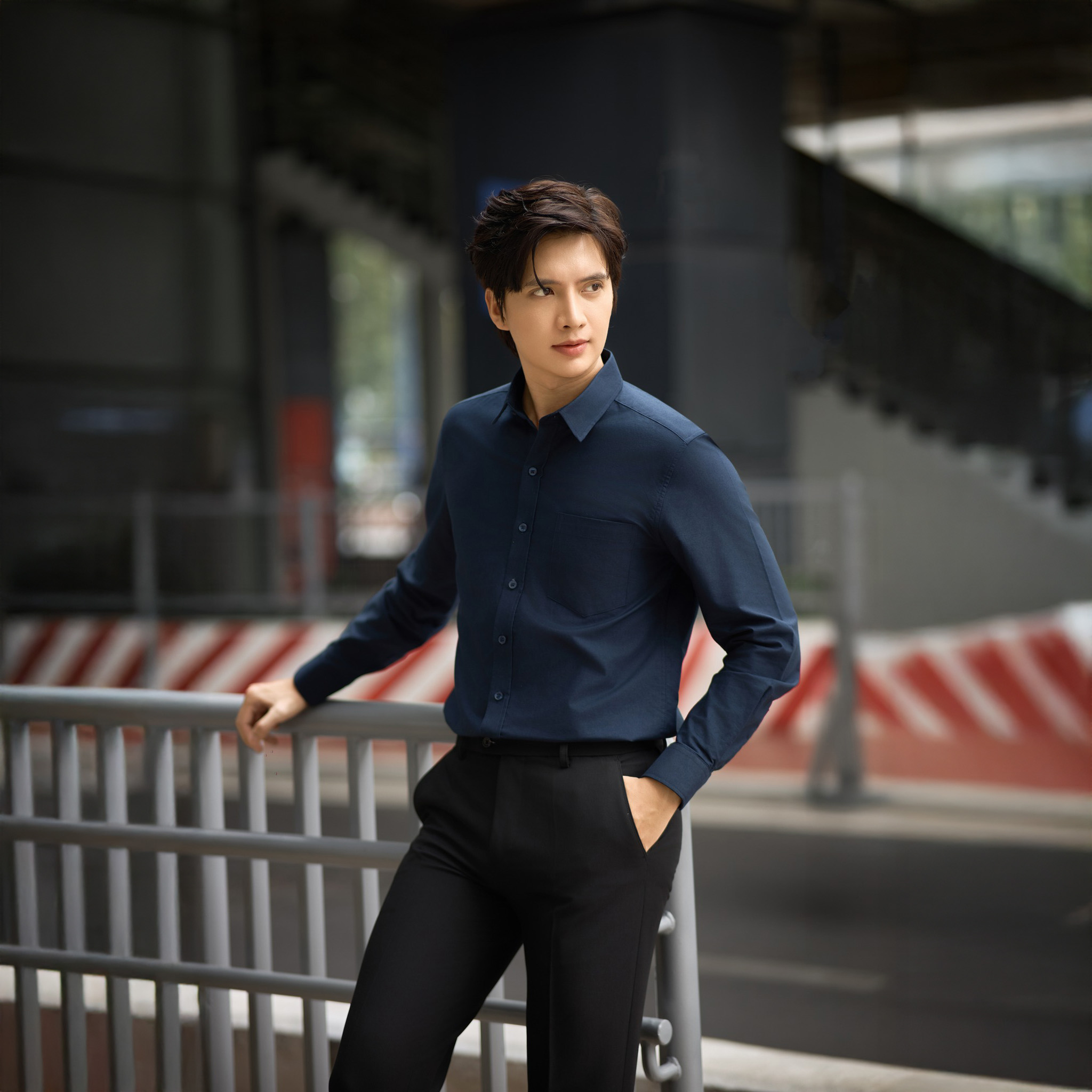 Áo Sơ Mi Oxford Bovis - Xanh Đậm 1