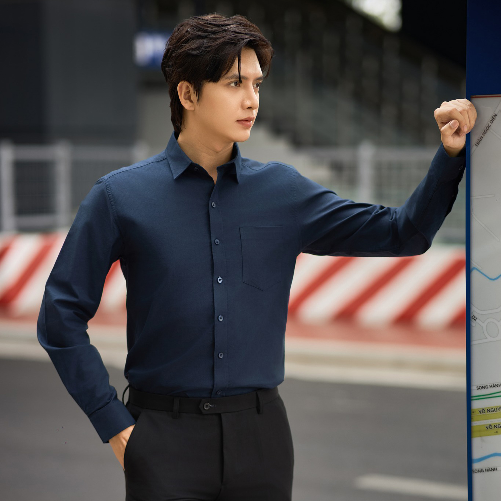 Áo Sơ Mi Oxford Bovis - Xanh Đậm 3