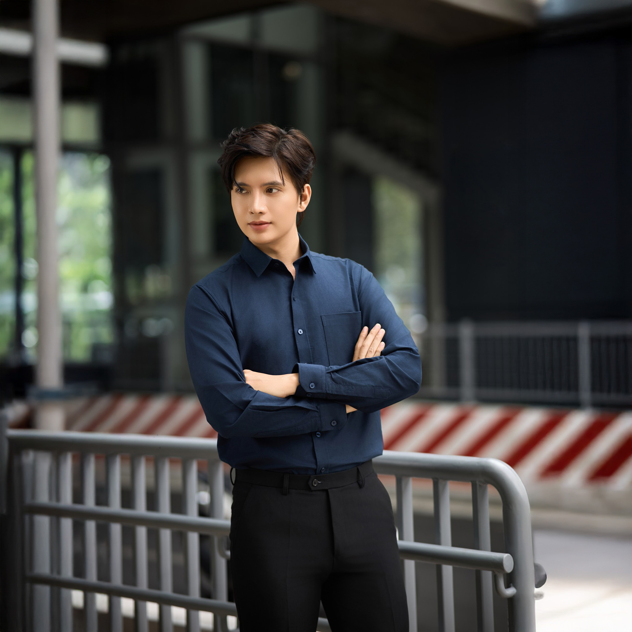 Áo Sơ Mi Oxford Bovis - Xanh Đậm 2